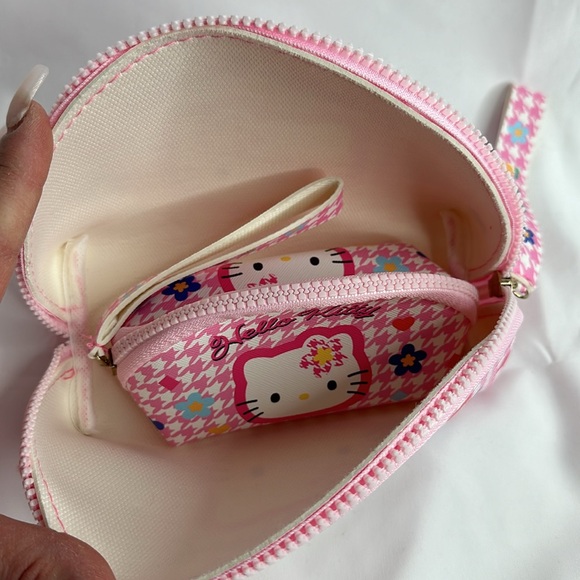 Hello Kitty Two-Piece Set Sanrio Japanese Cute Cosmetic Bag Storage Bag - Picture 4 of 12